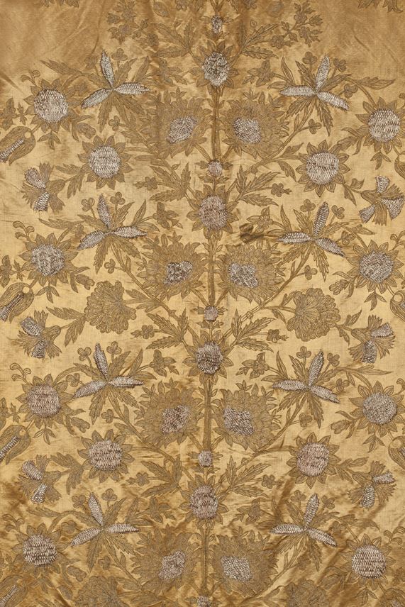 Ottoman Embroidered Gold Silk Hanging | MasterArt